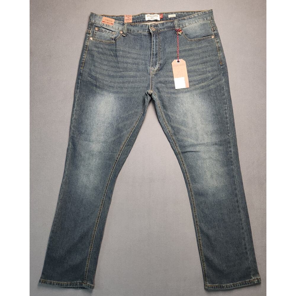 NEW Hudson & Barrow Slim‎ Stretch Jeans Size 42 x 32 Blue Steel